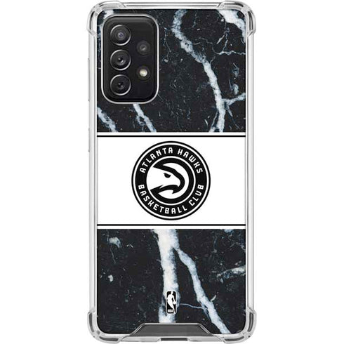 NBA Atlanta Hawks Marble Galaxy A72 5G Clear Case
